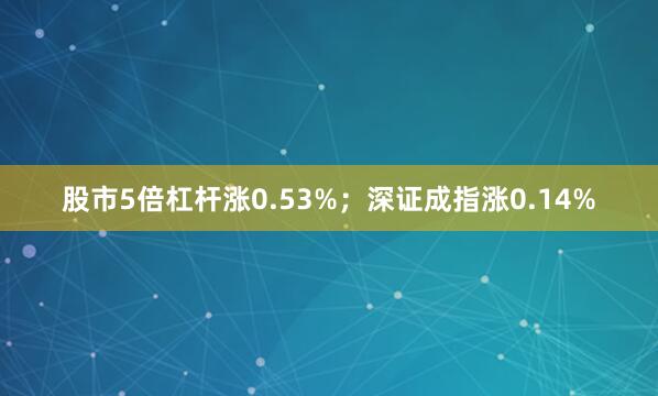 股市5倍杠杆涨0.53%；深证成指涨0.14%
