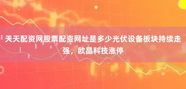 天天配资网股票配资网址是多少光伏设备板块持续走强，欧晶科技涨停